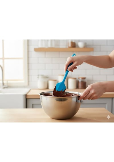 Tr Silikon Spatula Ve Sıyırıcı, Tek Parça Tasarım 2, Mavi Diğer