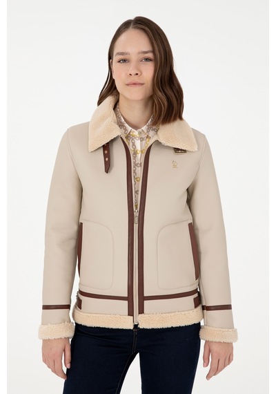 U.s. Polo Assn. Kadın Ekru Deri Mont-kaban 50297261-vr019 Ecru