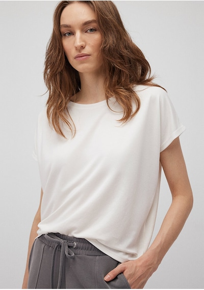 Mavi Lux Touch Tencel Tm Ekru Modal Basic Ekru Kadın T-shirt M167245-25705 Ekru