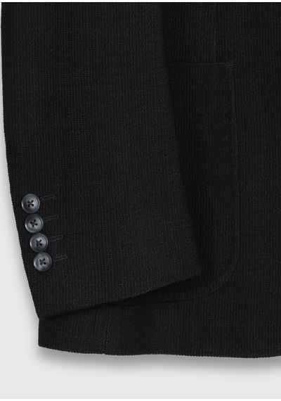 Ramsey Siyah Shirt Shoulder Slim Fit Yün Karışımlı Ceket