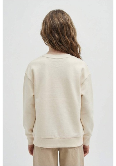 Defacto Kız Çocuk Relax Fit Bisiklet Yaka Basic Düz Sweatshirt A2797a825auer134 Ekru Defacto Kız Çocuk Relax Fit Bisiklet Yaka Basic Düz Sweatshirt A2797a825auer134 Ekru