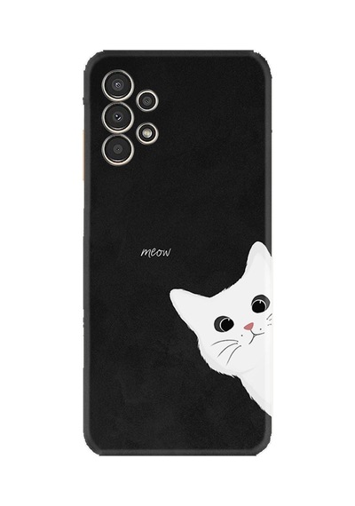 Samsung Samsung Galaxy Uyumlu A54 Kılıf Resimli Desenli Silikon Platinium Series Çılgın Kedi 1895