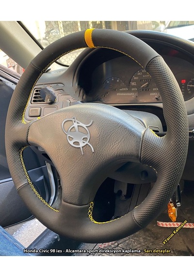 Honda Civic 1998 İes Araca Özel Direksiyon Kılıfı Noktalı Nubuk