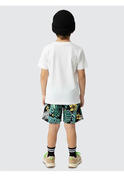 Erkek Çocuk Takım Timsah Hawaii Baskılı T-Shirt Şort İkili Takım Yazlık 2-8 Yaş