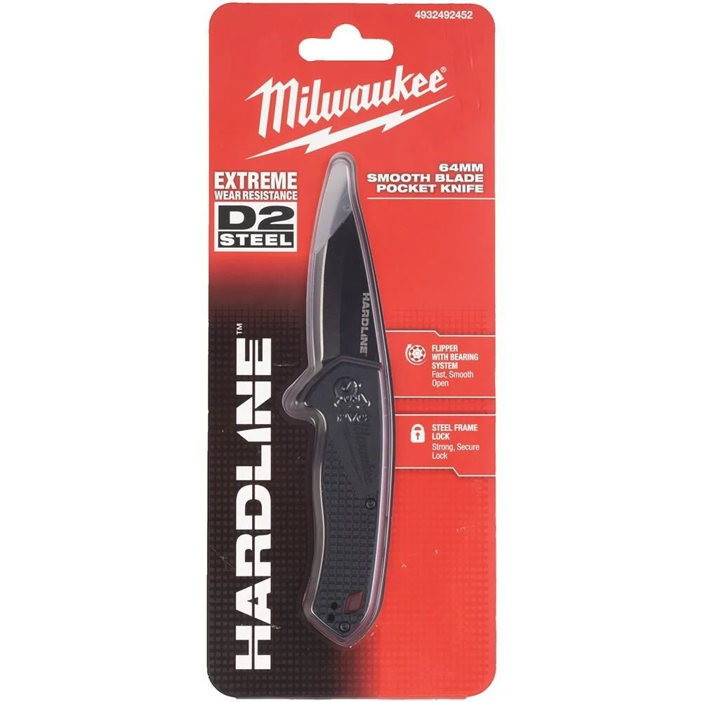 Milwaukee Hardline 64mm Katlanır Düz Ağızlı Bıçak 4932492452