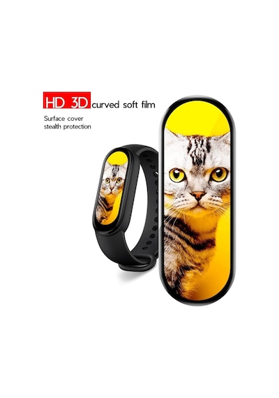 Xiaomi Mi Band 5 Tam Kapatan Pmma Ekran Koruyucu Tam Kapatan Siyah 3 Adet