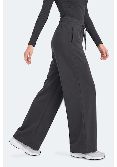 Slazenger Melora I Kadın Bol Paça Koyu Gri Eşofman Altı