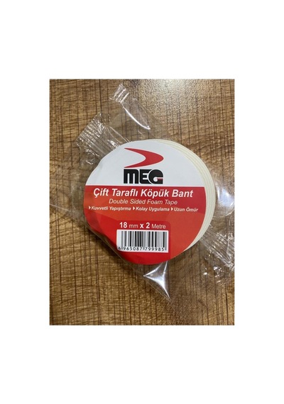 Çift Taraflı Köpük Bant 18mm X 2mt Hızlı Yapıştırıcı