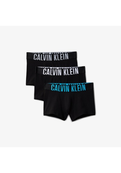 Calvin Klein Trunk 3'lü Erkek Siyah Logolu Boxer 026 000nb3608a Siyah