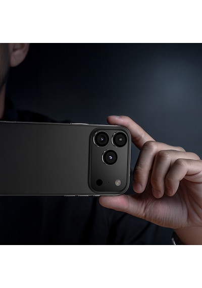 Apple Uyumlu   iPhone 17 Pro Max Benks Dr Safir Kamera Lens Koruyucu Gri