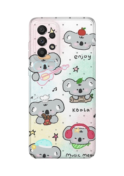 Samsung Galaxy M52 Uyumlu Baskılı Şeffaf Telefon Kılıfı Koleksiyon: Cute Animals 8