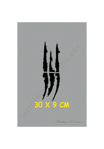 Pençe Sticker Folyo - Siyah - 30 X 9 Cm