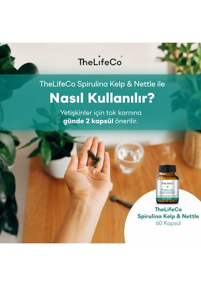 TheLifeCo Spirulina Kelp & Nettle 60 Kapsül