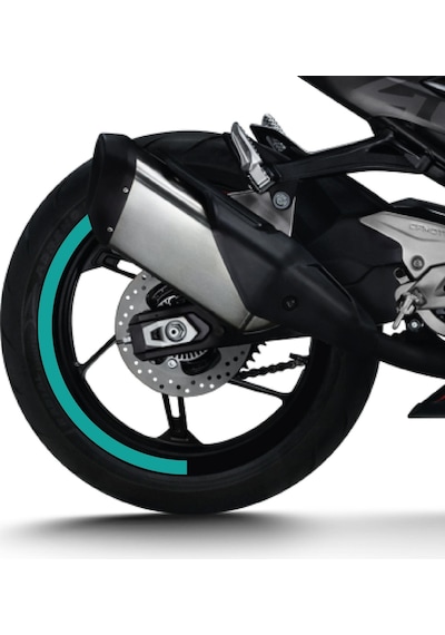 Cfmoto 450sr Yarım Jant Kaplama Sticker Etiket Modeli Turkuaz