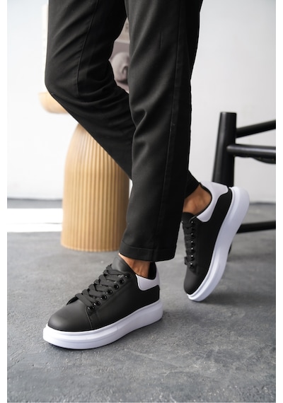 Daxtors Daxors D0125 Günlük Ortopedik Erkek Sneaker Spor Ayakkabı Siyah-beyaz