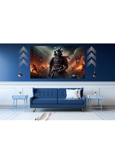 Ti-play Düşman Yenildi 60x90cm Modern Samuray Pvc Çerçevesiz Tablo