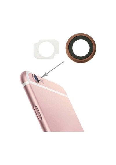 Apple Uyumlu  iPhone 6s Plus Arka Kamera Lens Arka Kamera Camı Rose Gold