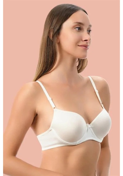 Ang Butik Beyaz Dolgulu Mikro Tek Sütyen