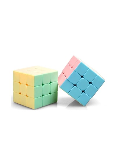 Macaron 3x3 Zeka Küpü - Hızlı Pürüzsüz Dönüş Profesyonel - Stickerless Pastel Renkli Sabır Küpü
