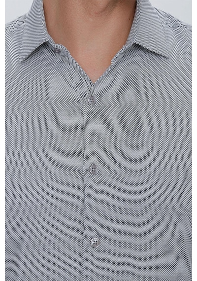 Efor Gk 672 Slim Fit Siyah Klasik Gömlek Siyah