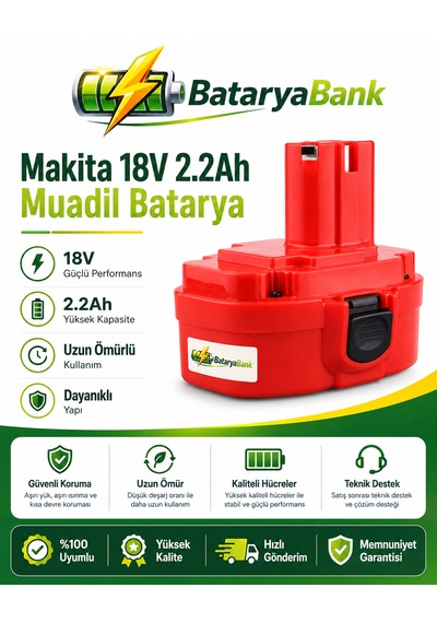 Bataryabank Makita 18v 2.2ah 2200mah Ni-cd Muadil Matkap Bataryası