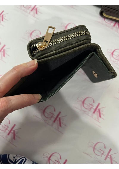 Gk Gamzelirenklerim Luxury Fashıon&accessorıes Krinkıl Mini Cüzdan Haki