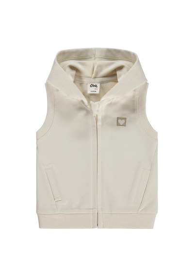 Civil Baby Düz Basic Kalpli 6-18 Ay Yelek - Bej 18-24 Ay Açık Bej