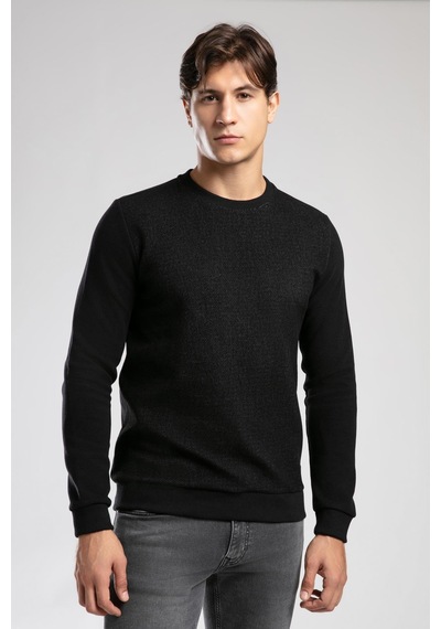 Lee Cooper Newdiagonal Erkek O Yaka Sweatshirt Siyah-20952 Siyah