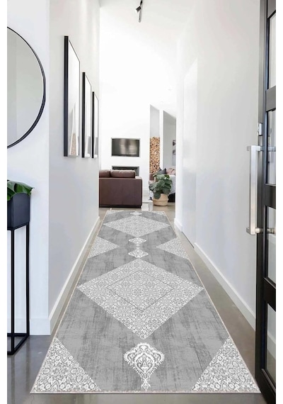 Pelangi Geometrik Karo Desenli Dijital Baskı Yıkanabilir Kaymaz Taban Modern Salon Halısı Ve Yo Standart