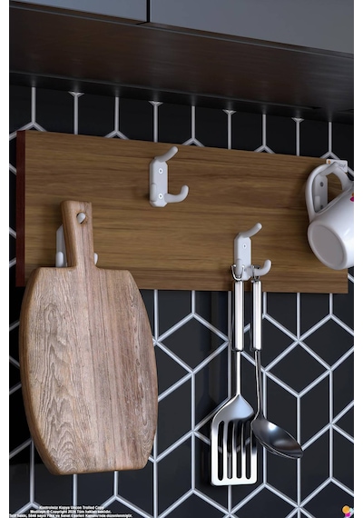 Geyik 12 Kancalı Mutfak Askısı 3'lü Set 56,4x19 Cm - Şık Tasarım, Çok Amaçlı Düzenleyici Ve Yer Tasarrufu 60 Cm Geyik 12 Kancalı Mutfak Askısı 3'lü Set 56,4x19 Cm - Şık Tasarım, Çok Amaçlı Düzenleyici Ve Yer Tasarrufu 60 Cm