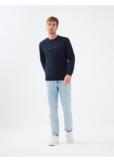 Regular Fit Erkek Sweatshirt Koyu Lacivert