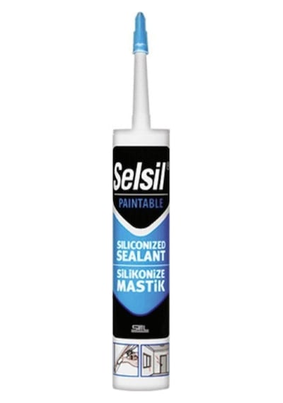 Selsil Silikonize Mastik Beyaz 500 Gr