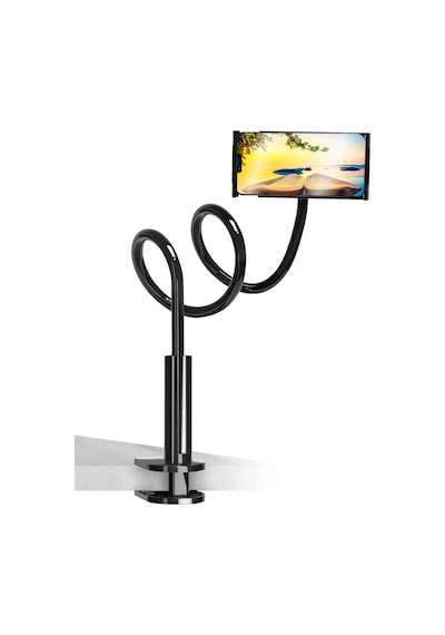 Sge Teknoloji Tablet Araç Yatak Masa Tablet Tutucu Stand Oynar Başlıklı Akrobat Gövdeli Spiral Tutucu