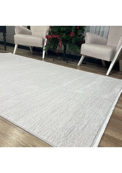 Apex Azur 6541 Açık Gri Modern Makina Halısı Açık Gri