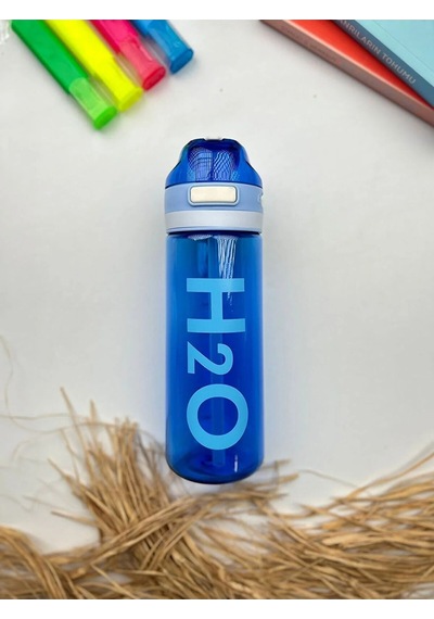 H2o Polikarbon Matara Pipetli 800 Ml Mavi Renk - Mavi