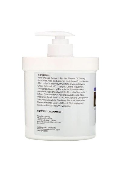 Advanced Clinicals Vitamin C Krem 454 G
