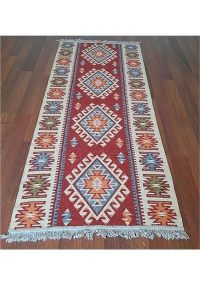 Uşak Kilimi - Çift Taraflı Antik Tarz Eşme Desen Kilim Yolluk