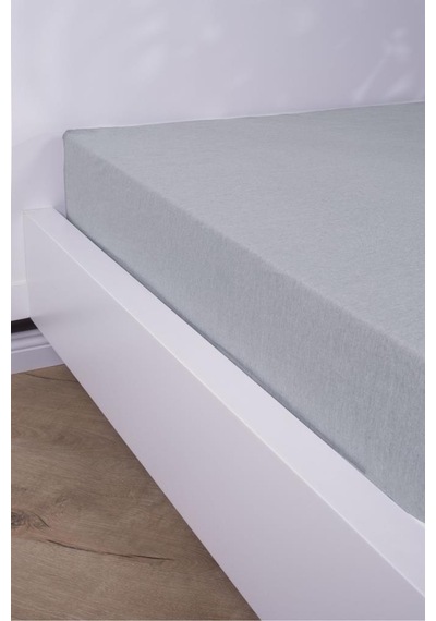 Aç-tak Lastikli Tek Kişilik Çarşaf 160x200+30 Cm Polycotton Matriss Serisi Açık Gri