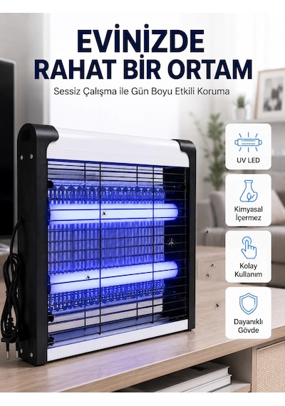 Mey İthalat Ev, Ofis Ve İş Yerleri İçin Sessiz Uv Led Sinek Yakalama Cihazı