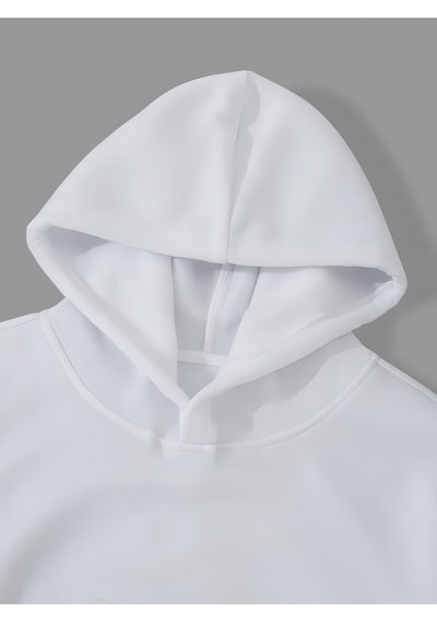 Harmandar Üç İplik Baskısız Unisex Beyaz Kanguru Cepli Kapüşonlu Sweatshirt Hoodie Beyazsweat Harmandar Üç İplik Baskısız Unisex Beyaz Kanguru Cepli Kapüşonlu Sweatshirt Hoodie Beyazsweat