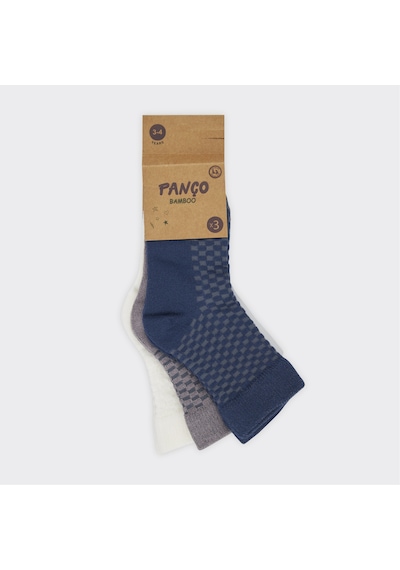 Panço Erkek Çocuk Pötikareli Renkli Soket Çorap Set 2412BK11005