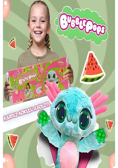 Bubble Pops Whacky Watermelon Axolotl: Kokusuyla Büyüleyen Şişme Peluş Aksolotl