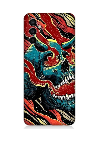 Samsung Galaxy M23 Uyumlu Silikon Kılıf Devil Skull Şeytan Kafatası