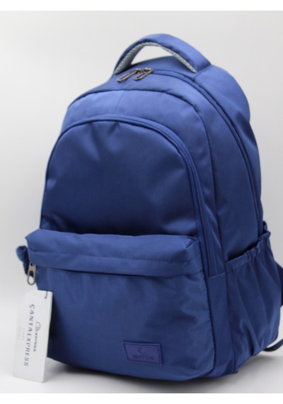Lacivert Unisex Okul Çantası Su Geçirmez Kumaş Unisex Okul Sırt Çantası 2200 Lacivert