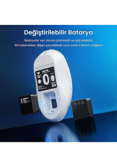 Aula Sc900 Pro Paw3395 Sensör 26000 Dpı 8000hz Kablolu Ve Kablosuz Gaming Oyuncu Mouse Beyaz Sc900-wt