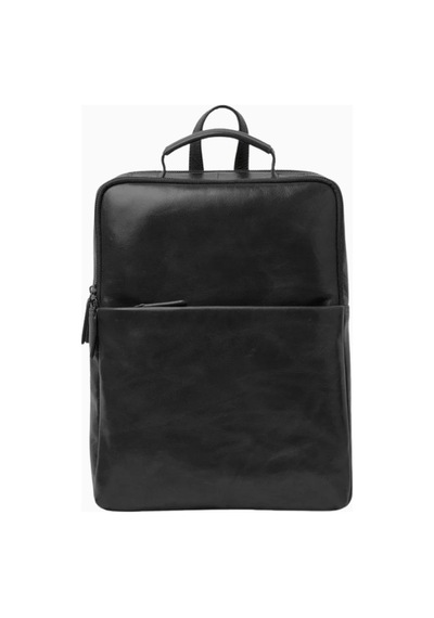 Ryoko Soho Urbanist Slim Full Grain Deri Unisex Sırt Çantası Siyah 2