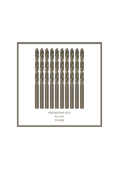 Hss Matkap Ucu 6,5 Mm, Metal, Ahşap, Plastik İçin 10 Adet