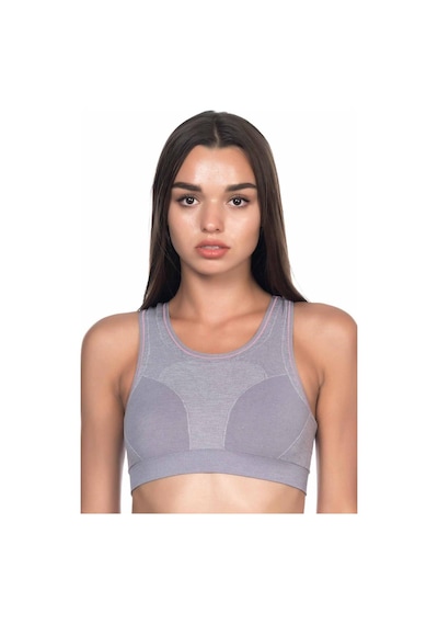 Gri Mı Emay 4026 Double Sporcu Büstiyer Gri