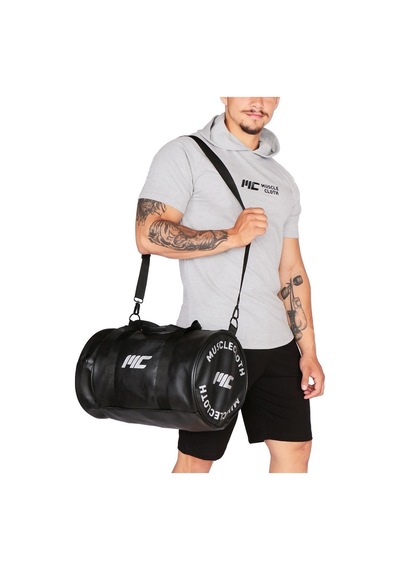 Musclecloth Deri Silindir Çanta Siyah-Standart