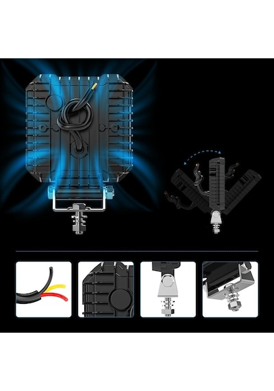 Oto Çalışma Lambası 4 İnç Selamlamalı Off Road Led Işık Sis Farı Ve Projektör Led Işık 12/24v